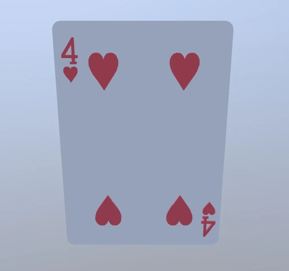 PBR Game 3D Models – Four Of Hearts