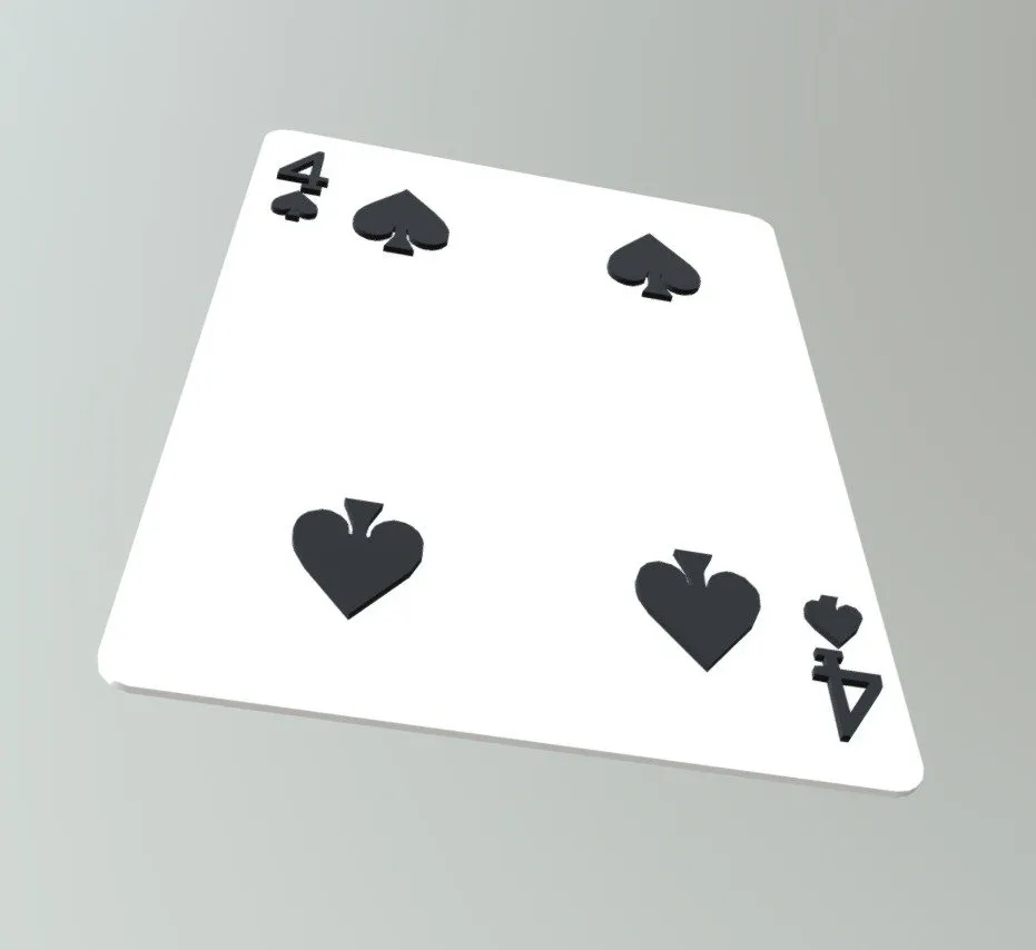 PBR Game 3D Models – Four Of Spades