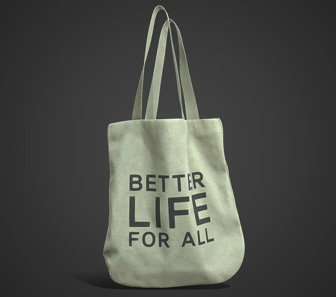 PBR Game 3D Models – Game Ready Eco Bag