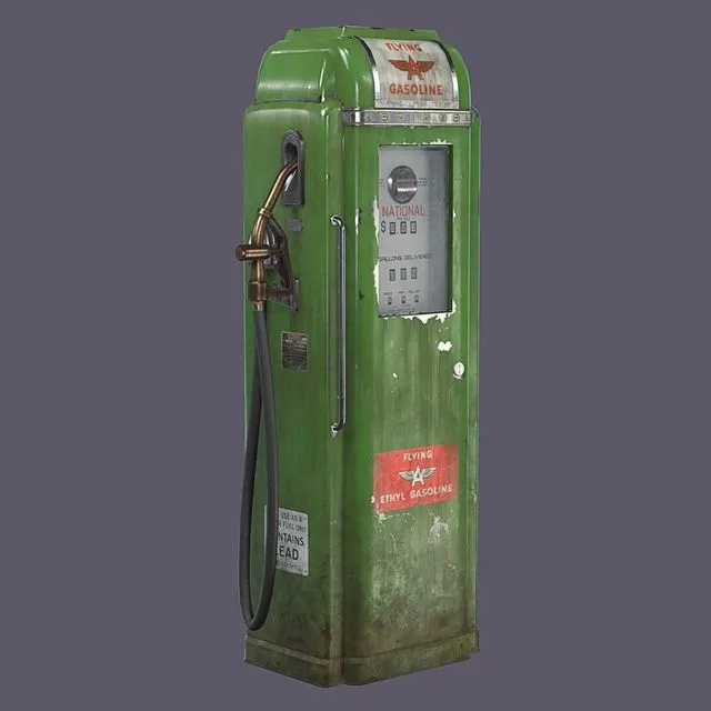 PBR Game 3D Models – Gas pump A-62
