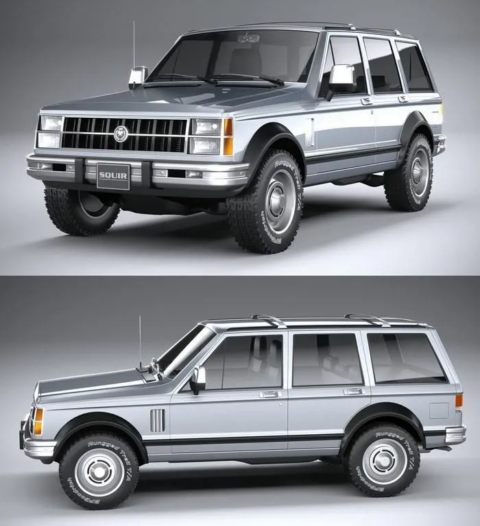 PBR Game 3D Models – Generic Classic SUV