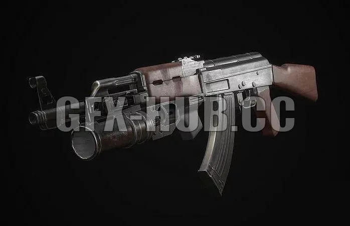 PBR Game 3D Models – GFX-HUB-the best!AK-47 Rifle
