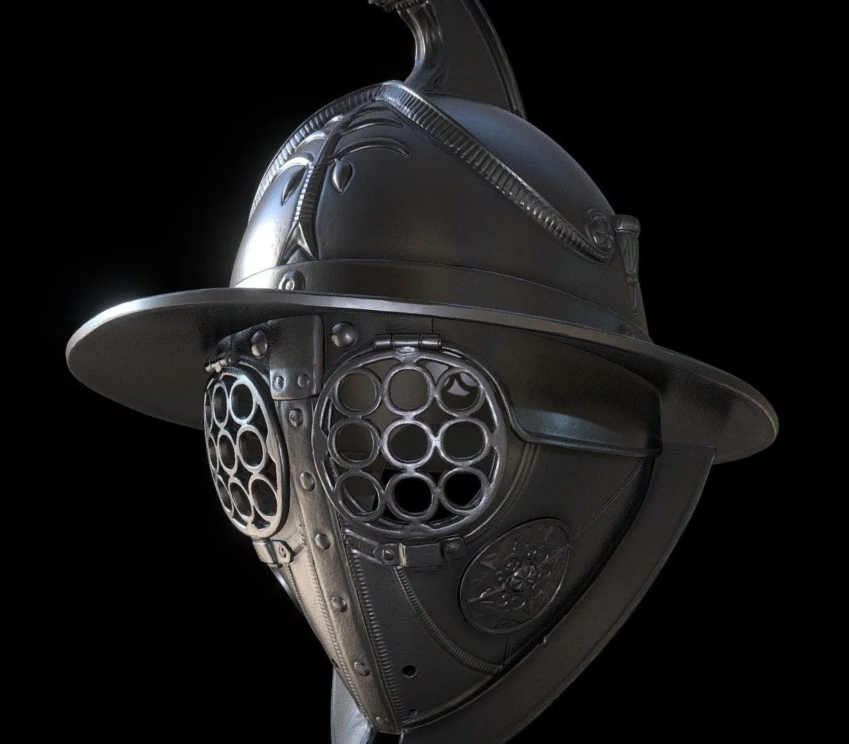 PBR Game 3D Models – Gladiator Helmet Thraex
