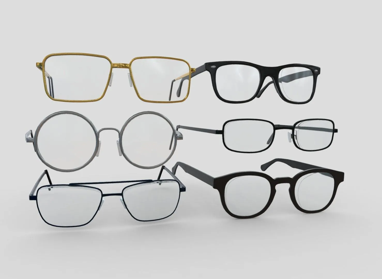 PBR Game 3D Models – Glasses Pack