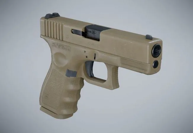 PBR Game 3D Models – Glock 19 Desert