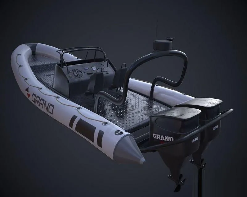 PBR Game 3D Models – Grand Dinghy Boat
