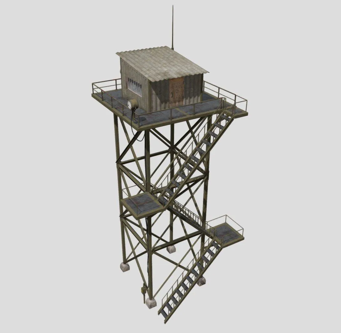 PBR Game 3D Models – Guard Tower 04