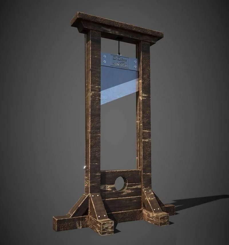PBR Game 3D Models – Guillotine french