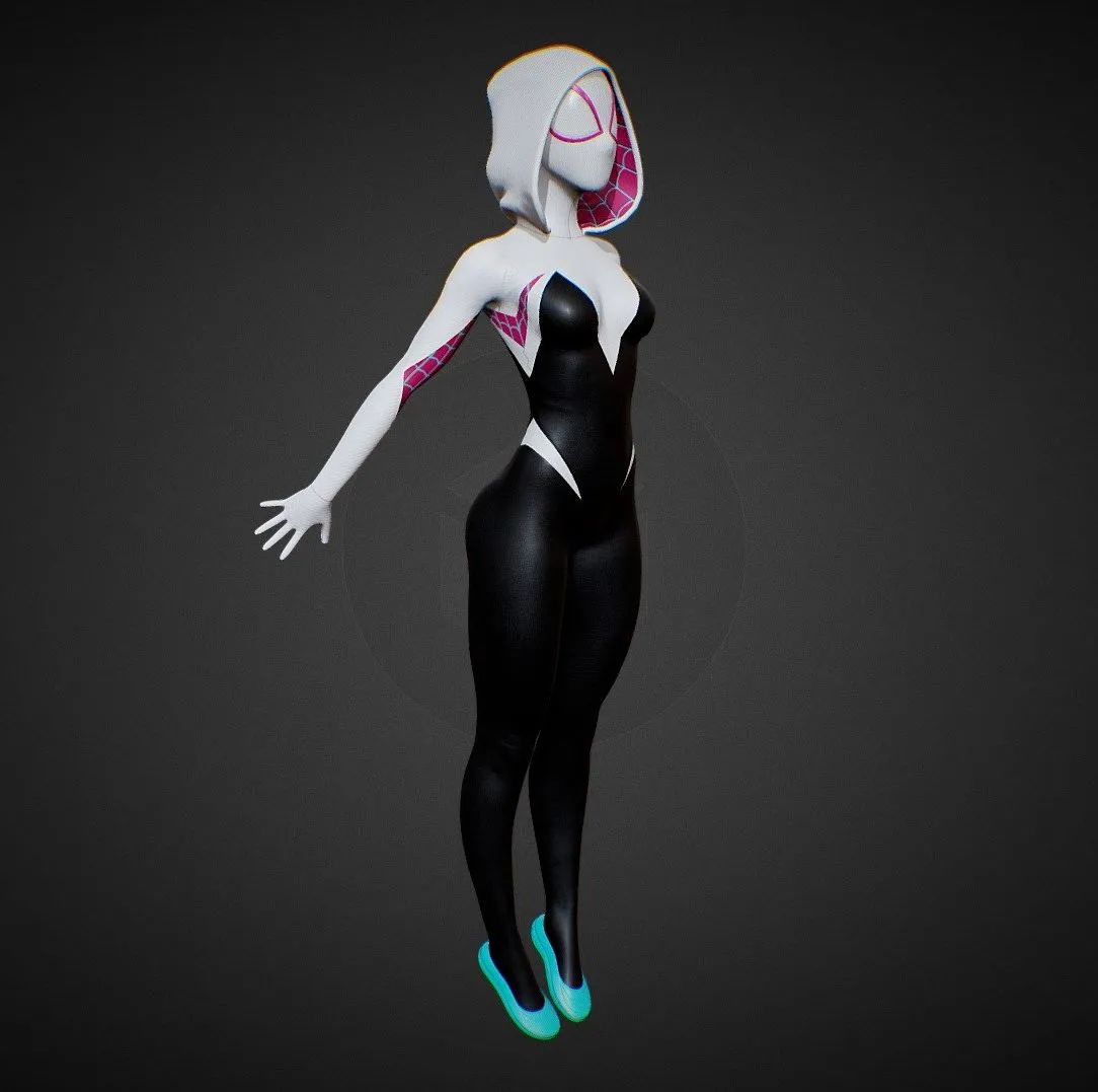 PBR Game 3D Models – Gwen Stacy 1