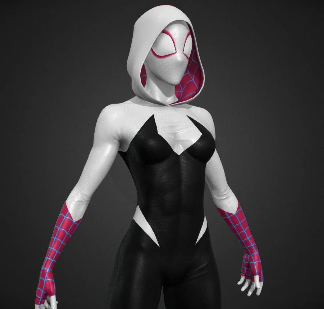 PBR Game 3D Models – Gwen Stacy Spider Man Across The Spider Verse