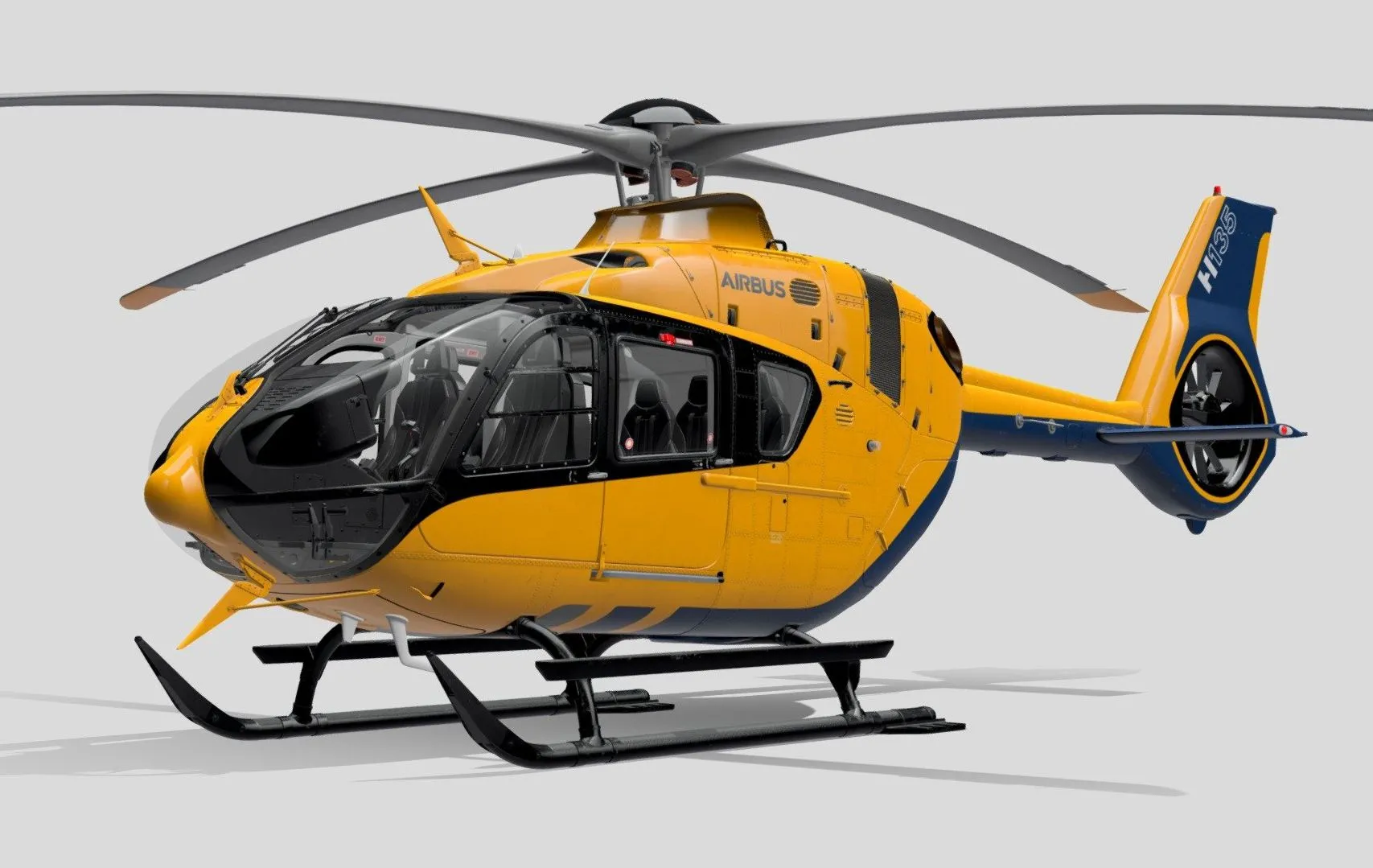 PBR Game 3D Models – H135 Airbus Helicopter