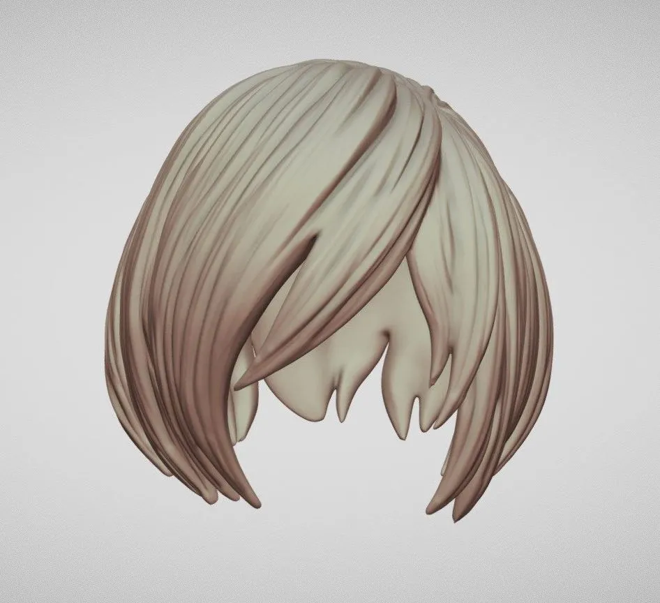 PBR Game 3D Models – Hair 39