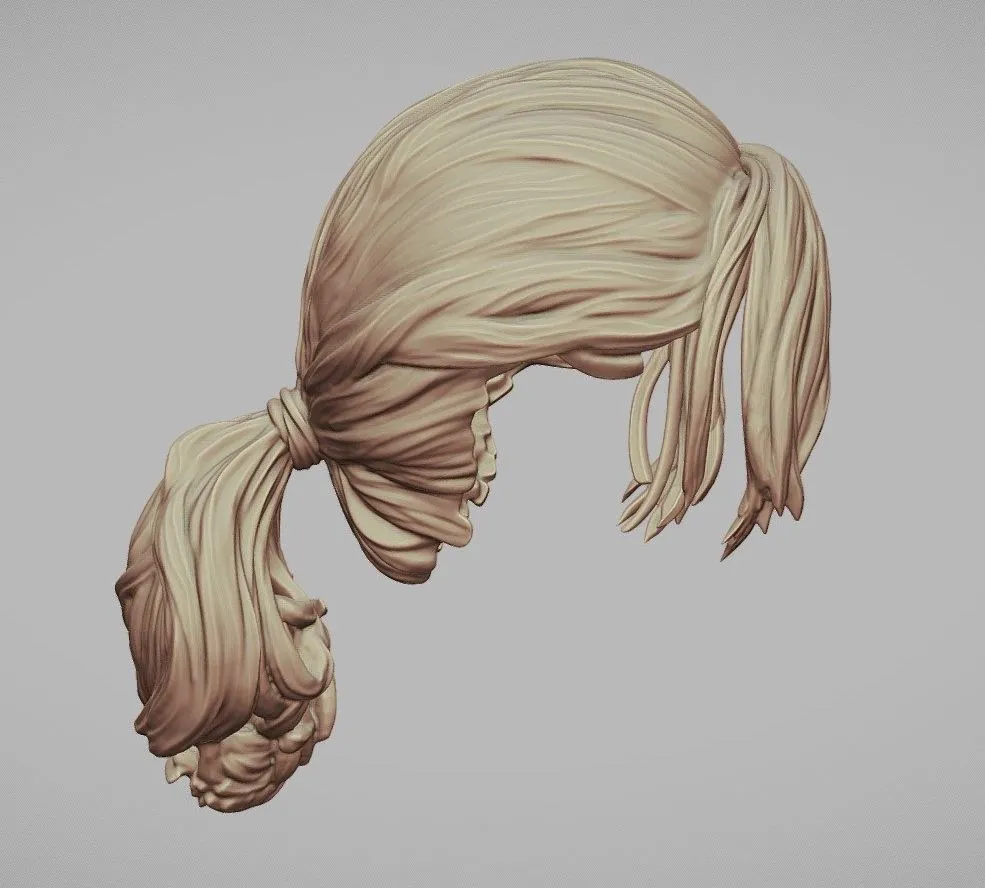 PBR Game 3D Models – Hair 44