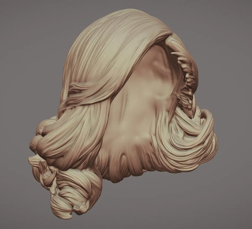 PBR Game 3D Models – Hair 46