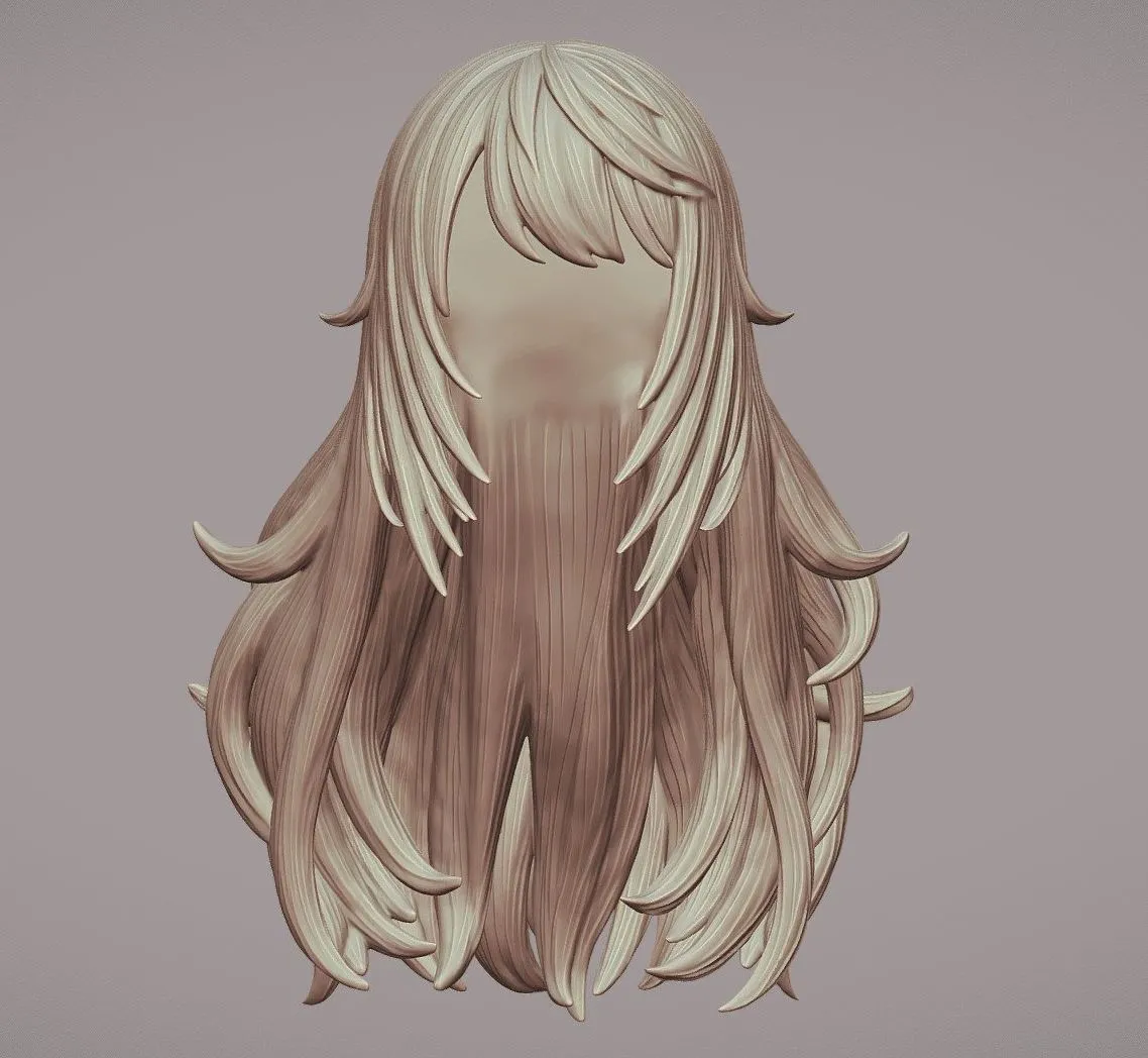 PBR Game 3D Models – Hair 49