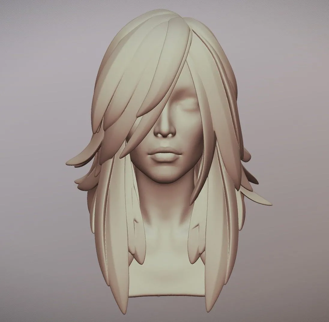 PBR Game 3D Models – Hair 61