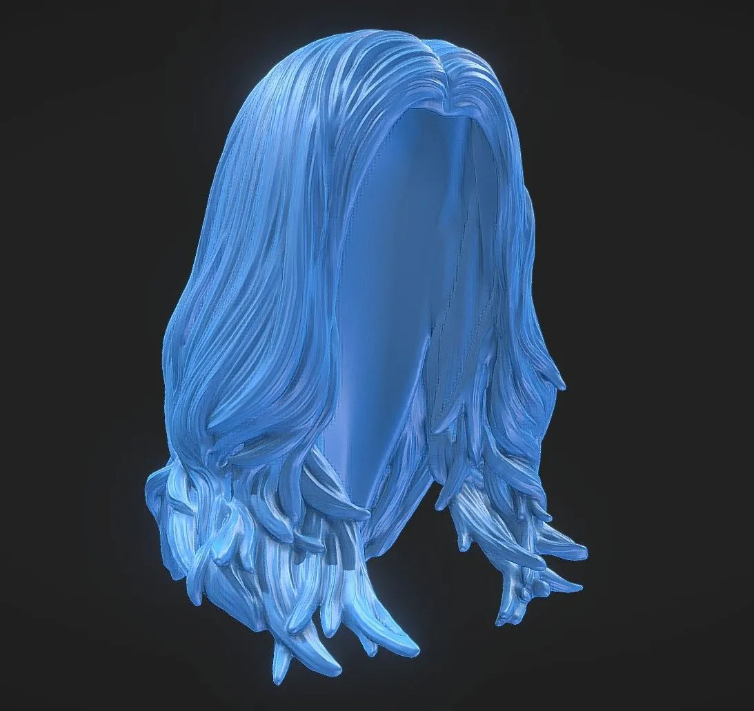 PBR Game 3D Models – Hair 76