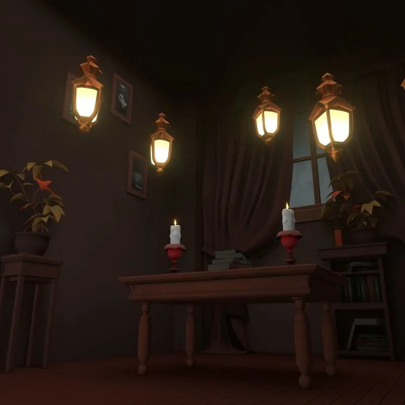 PBR Game 3D Models – Halloween Cartoon Room
