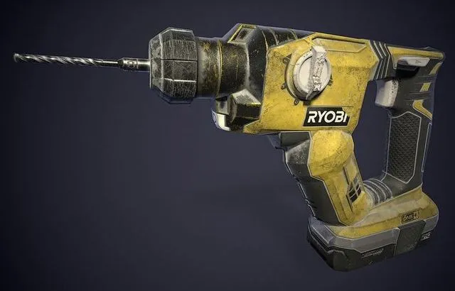 PBR Game 3D Models – Hammer drill