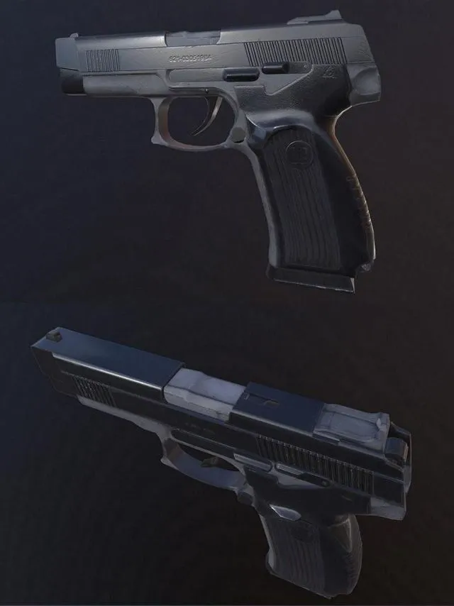 PBR Game 3D Models – Handgun MP-443 Grach