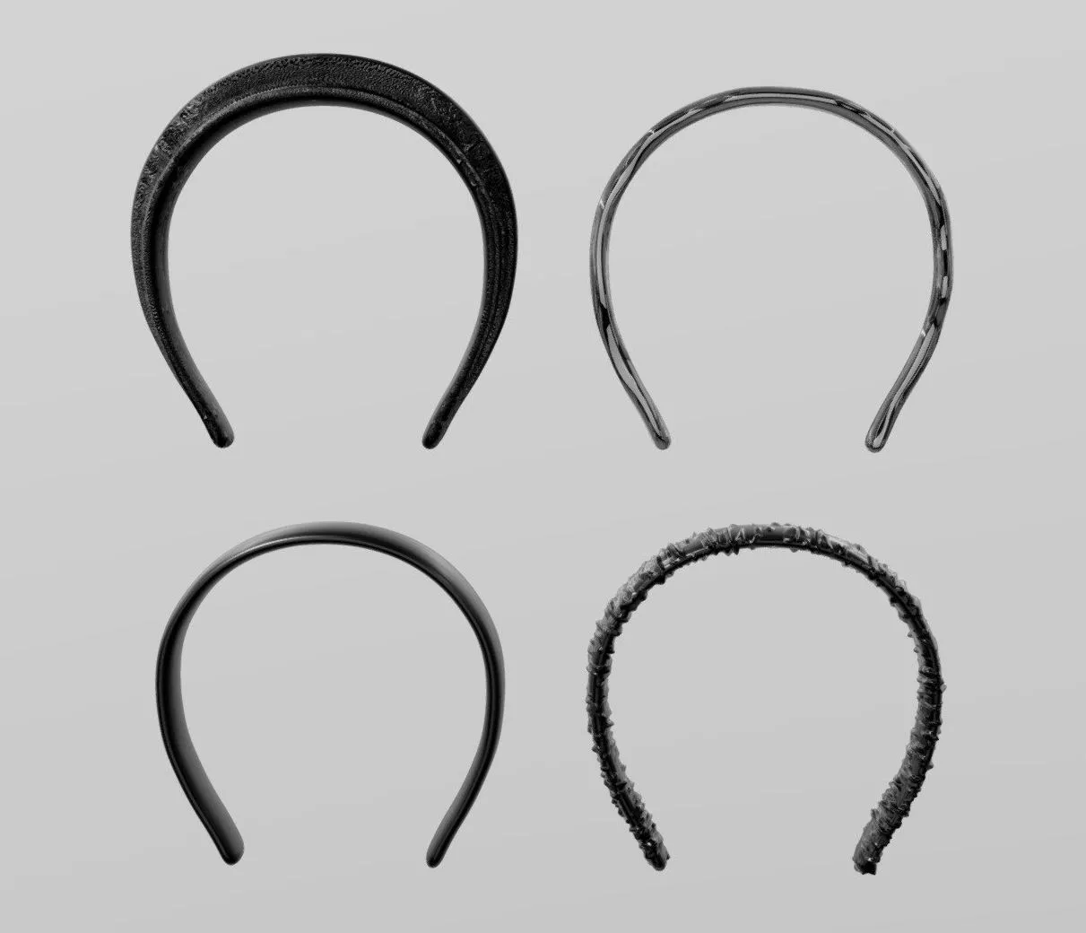 PBR Game 3D Models – Headbands Hair Accessories