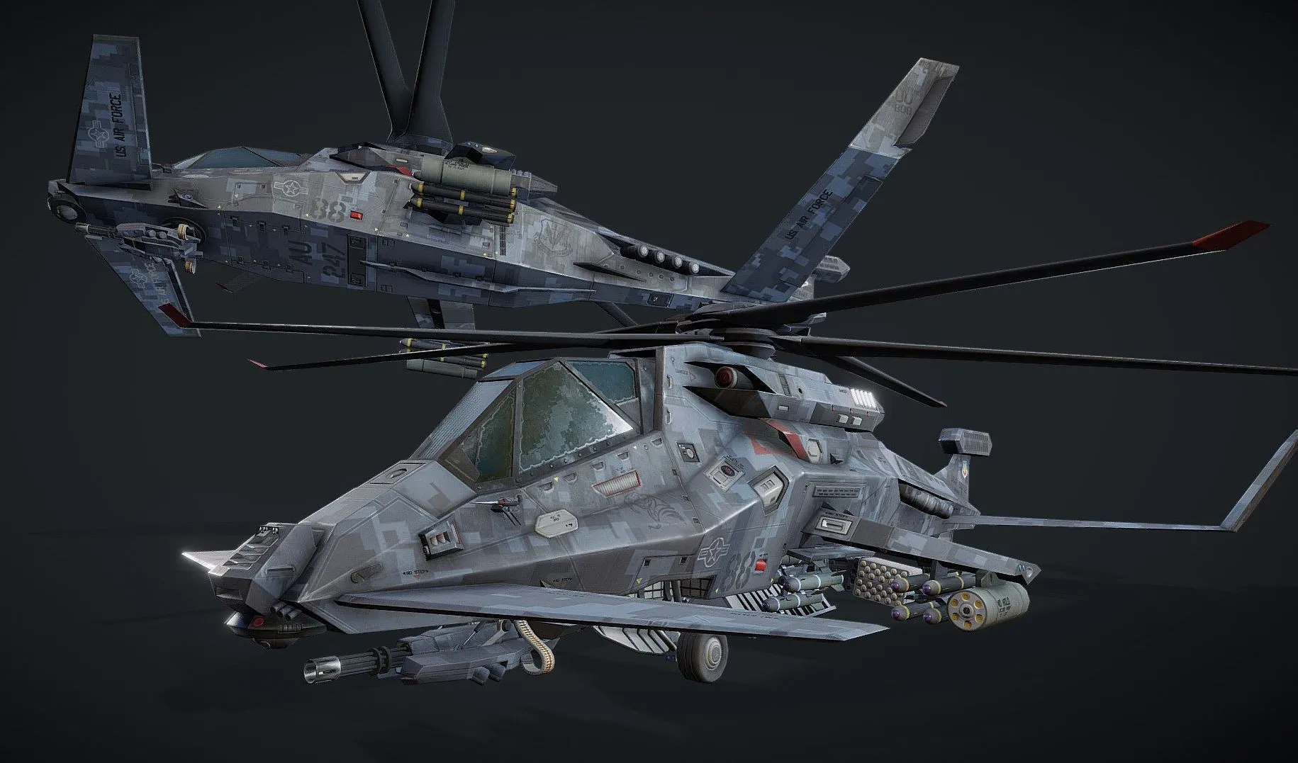 PBR Game 3D Models – Helicopter
