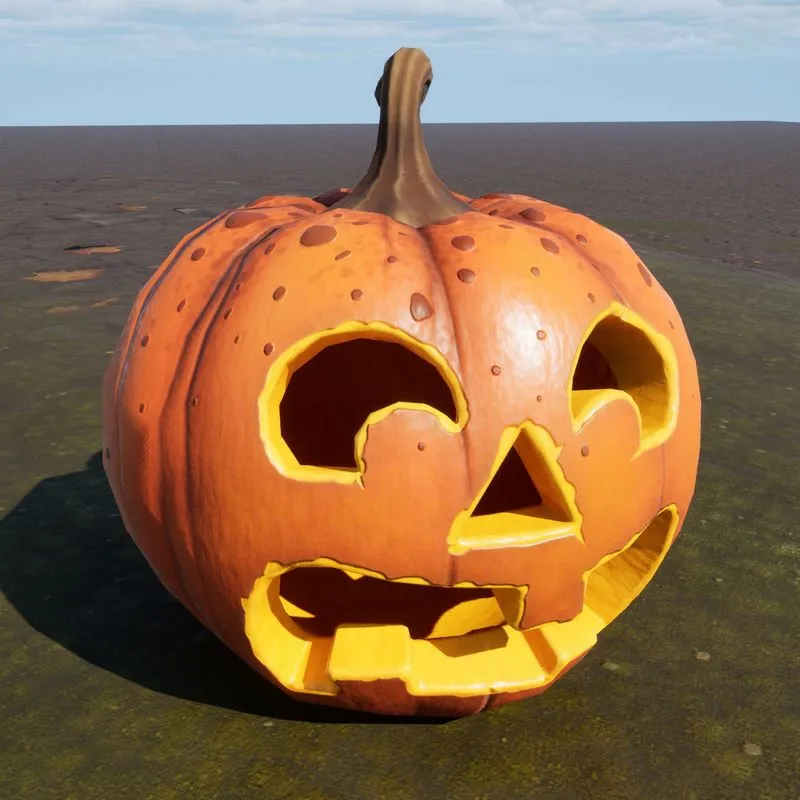 PBR Game 3D Models – Helloween pumpkin V1