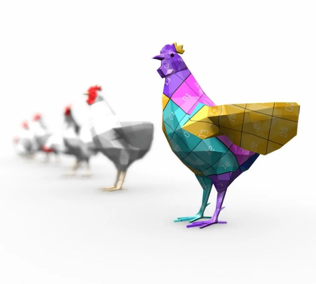 PBR Game 3D Models – Hen 3