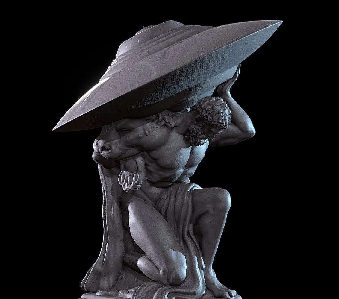 PBR Game 3D Models – Hercules Holding Ufo