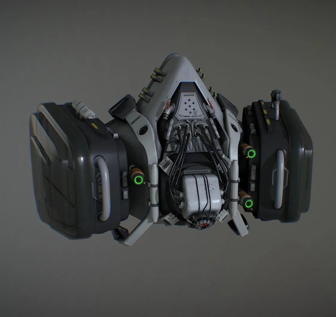 PBR Game 3D Models – Hi Tech Respirator