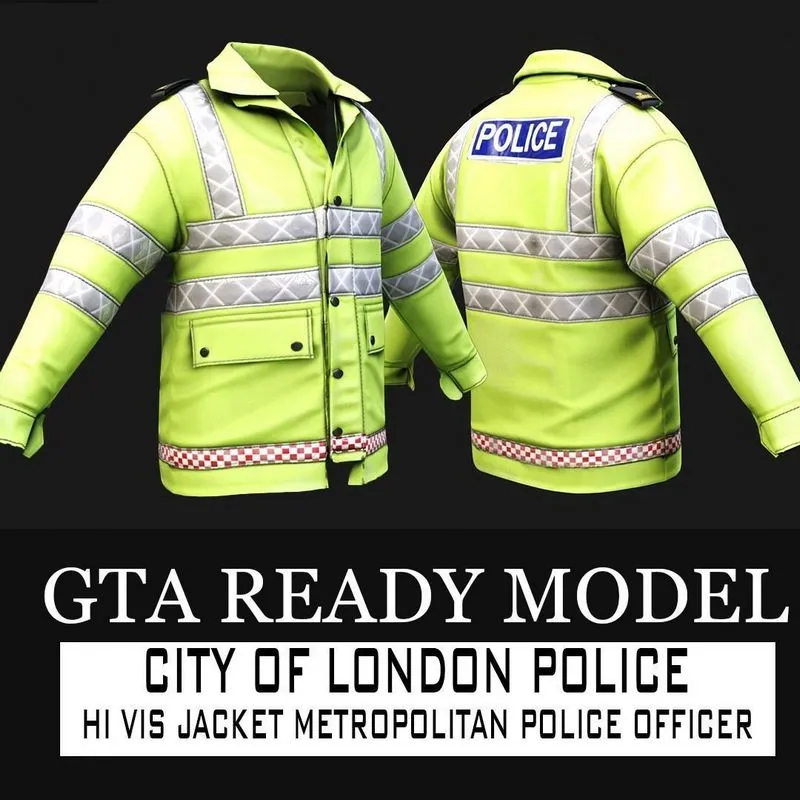 PBR Game 3D Models – Hivis jacket metropolitan City of london Outfit