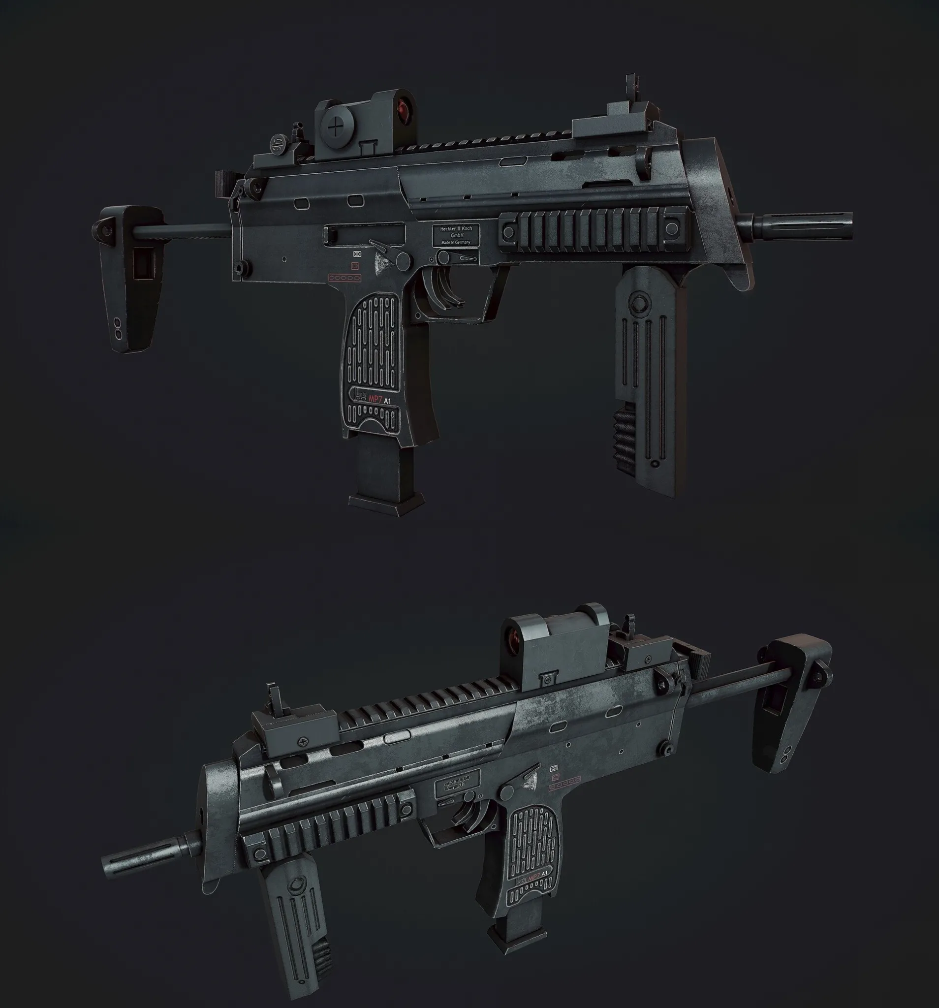 PBR Game 3D Models – HK MP7