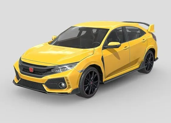 PBR Game 3D Models – Honda Civic Type R 2018