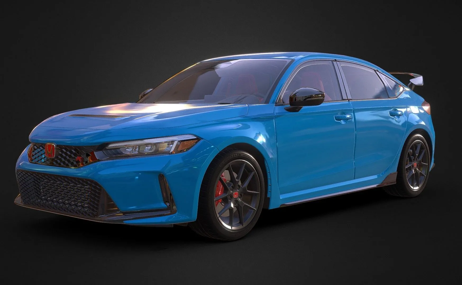 PBR Game 3D Models – Honda Civic Type R 2023