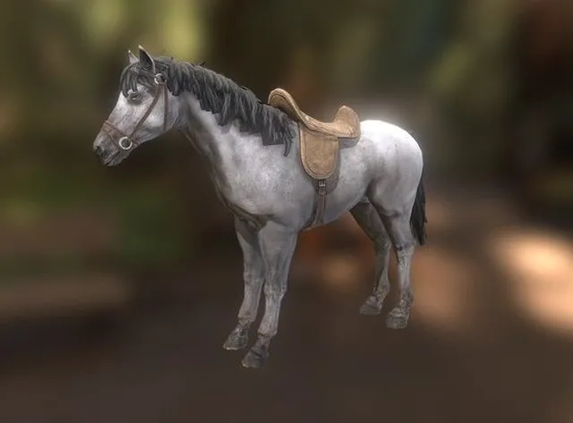 PBR Game 3D Models – Horse 5 (PBR, 2K, ANIM)