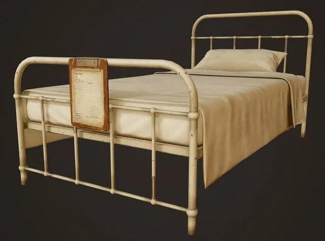 PBR Game 3D Models – Hospital Bed