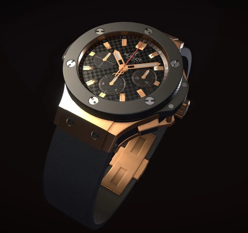 PBR Game 3D Models – Hublot Watch Highpoly
