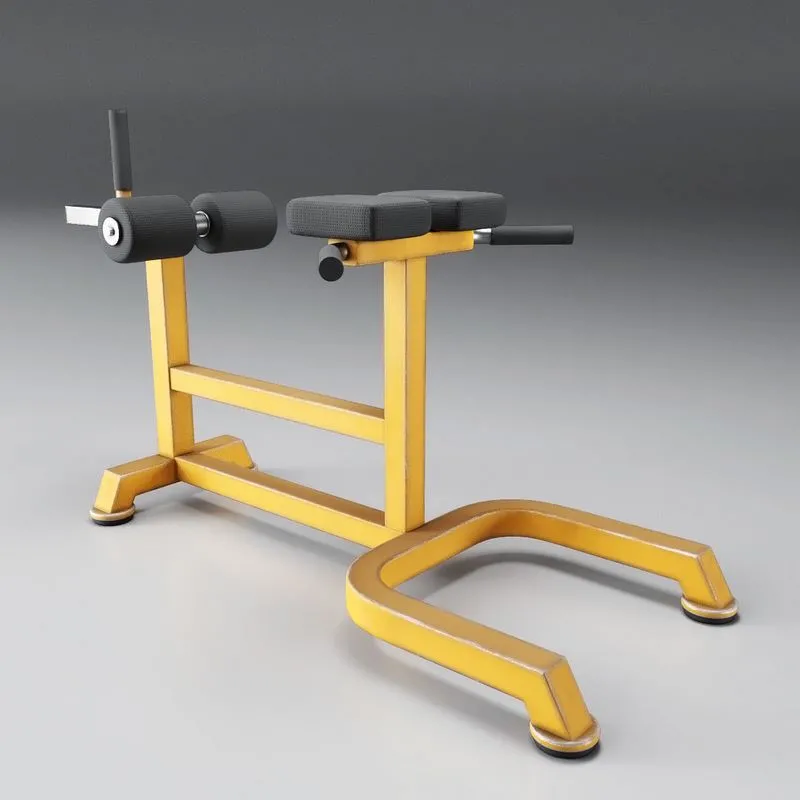 PBR Game 3D Models – Hyperextension biceps curl machine