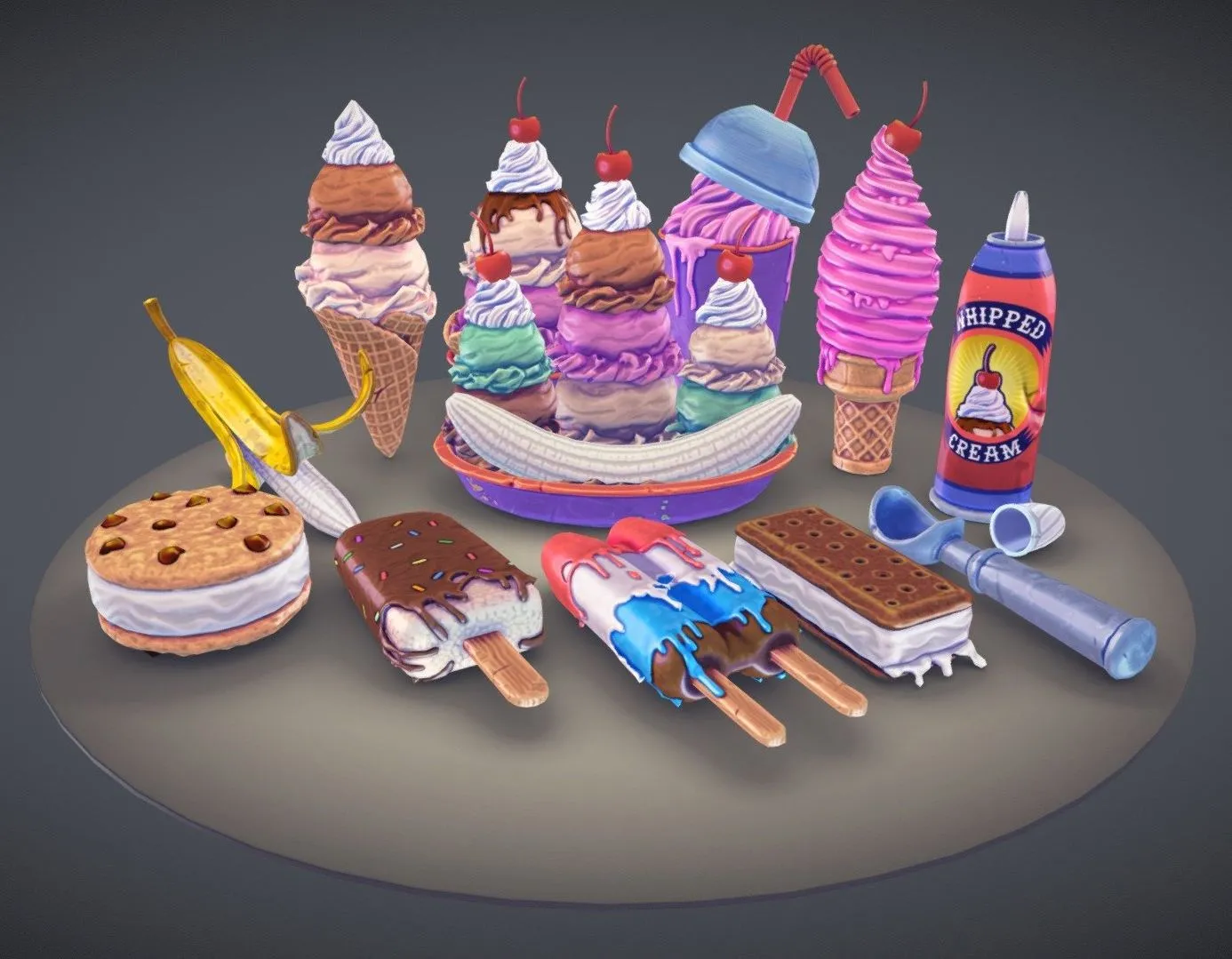 PBR Game 3D Models – Ice Cream