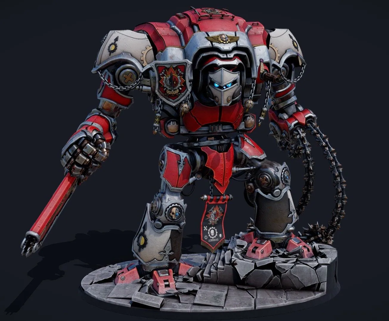 PBR Game 3D Models – Imperial Knight House Taranis