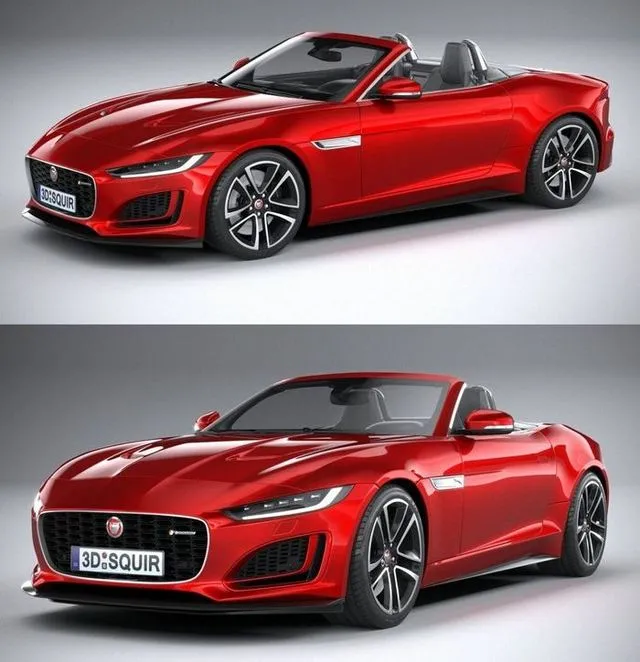 PBR Game 3D Models – Jaguar F-Type R Dynamic Convertible 2021