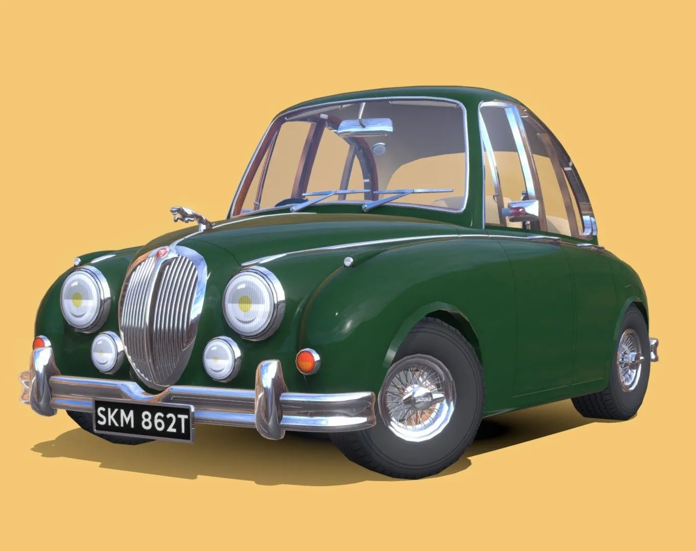 PBR Game 3D Models – Jaguar Mk2 Cartoon Stylized