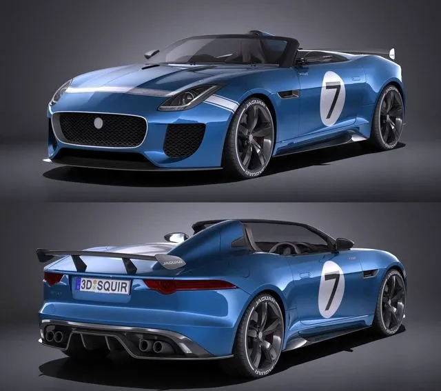 PBR Game 3D Models – Jaguar Project 7 Concept 2016