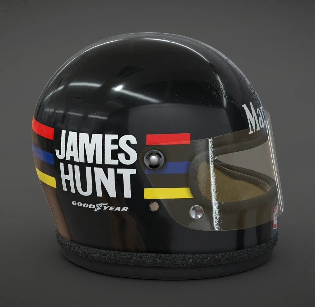 PBR Game 3D Models – James Hunt 1976 Helmet