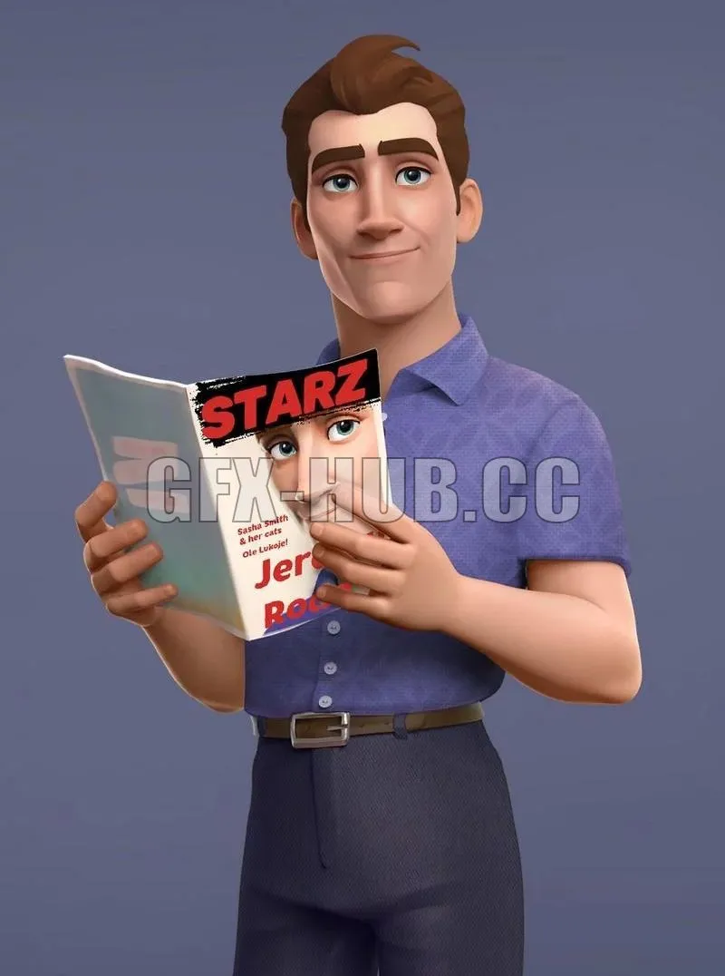 PBR Game 3D Models – Jeremy – Cartoon Style Character