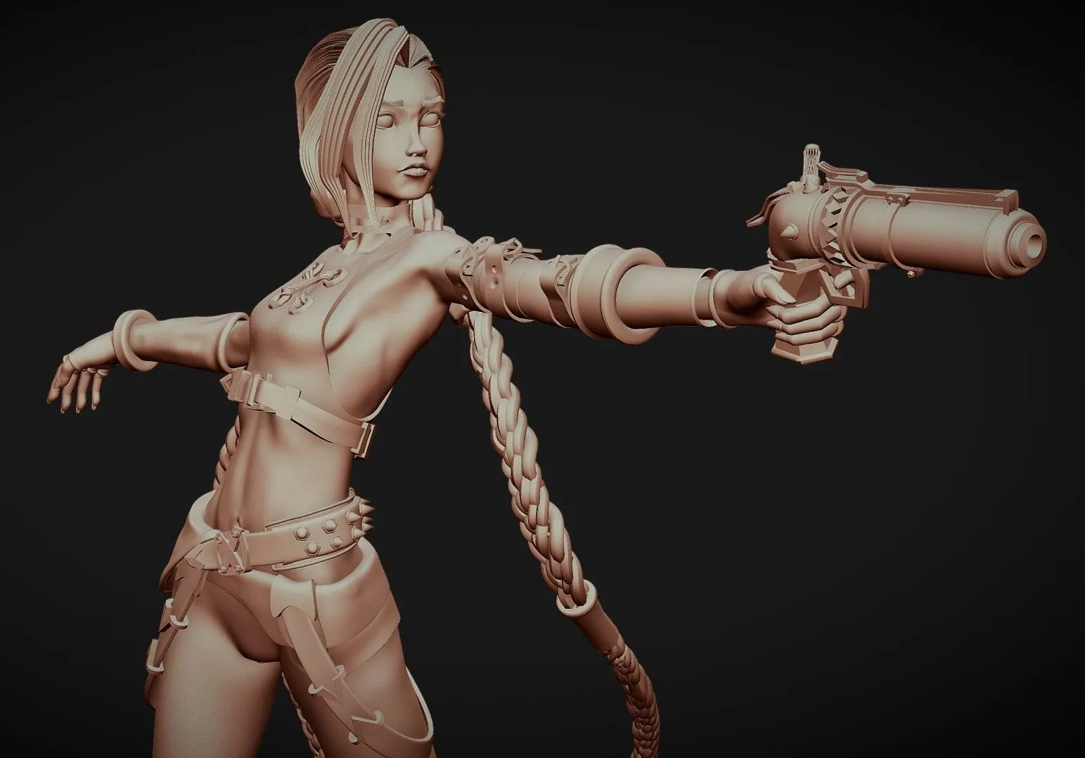 PBR Game 3D Models – Jinx Arcane 3D Print