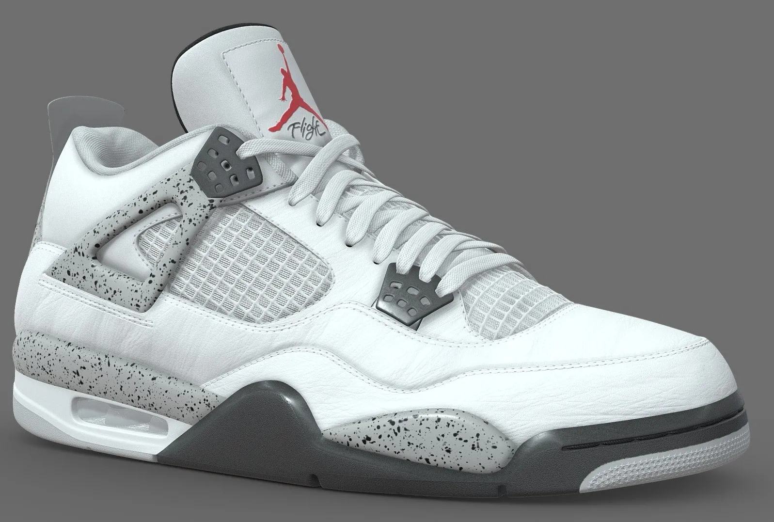 PBR Game 3D Models – Jordan 4 Retro White Cement