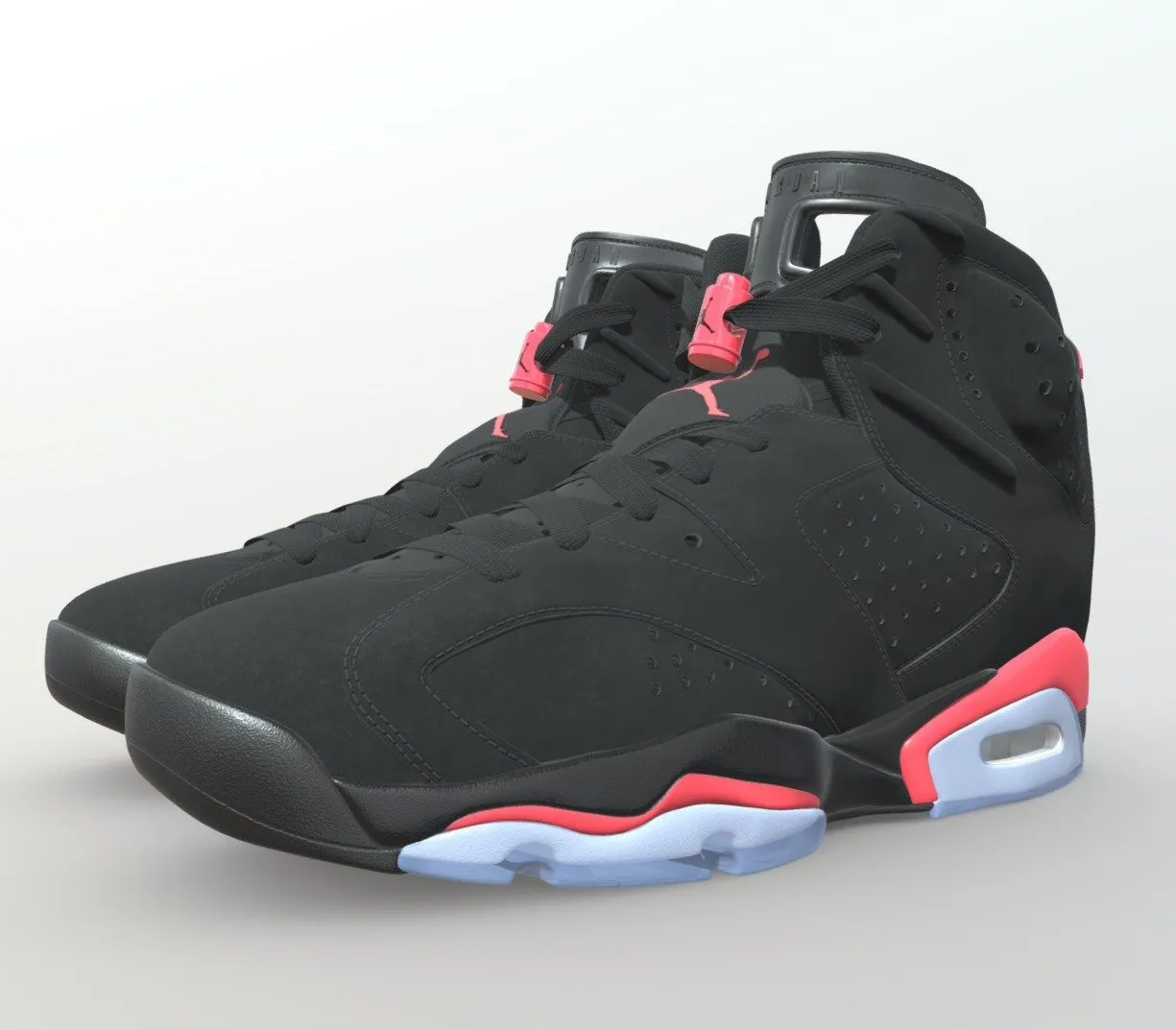 PBR Game 3D Models – Jordan 6 Retro Infrared