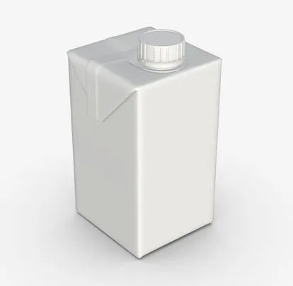 PBR Game 3D Models – Juice Cardboard Box Packaging With Cap 500 Ml
