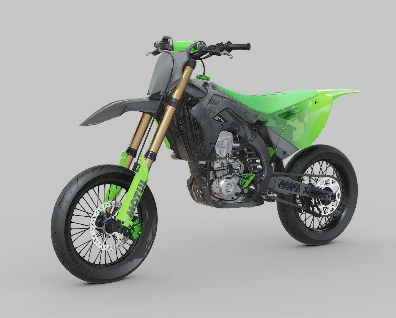 PBR Game 3D Models – Kawasaki Kx450 Supermoto